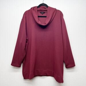 Jane & Delancey Ribbed Cowl Neck Sweater Womens 2X Relaxed Travel Workwear